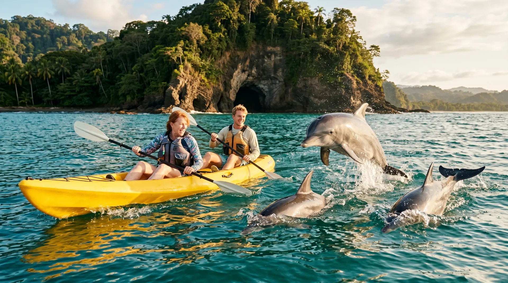 Kayaking with dolphins in Costa Rica